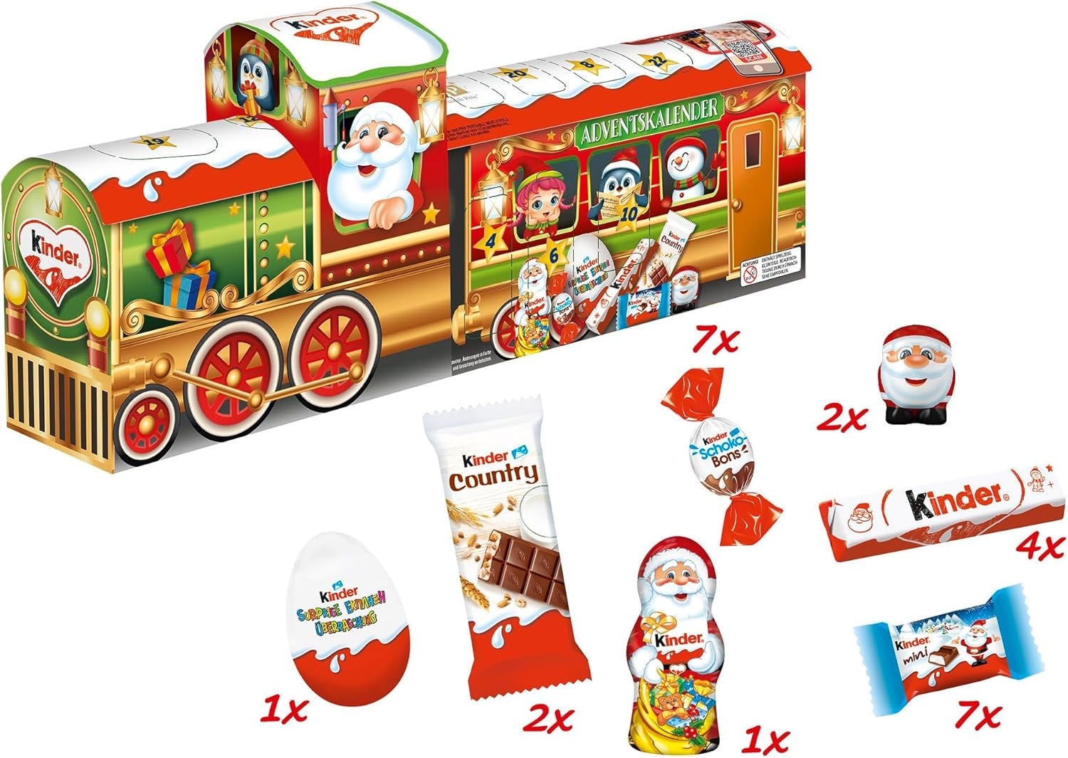 kinder Mix Calendrier de l'Avent 3D Train - 221g