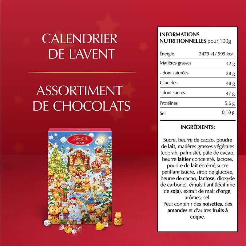Calendrier de l'Avent TEDDY - Lindt 211g